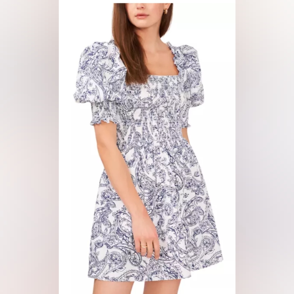 Smocked puff sleeve dress size S - Picture 6 of 6